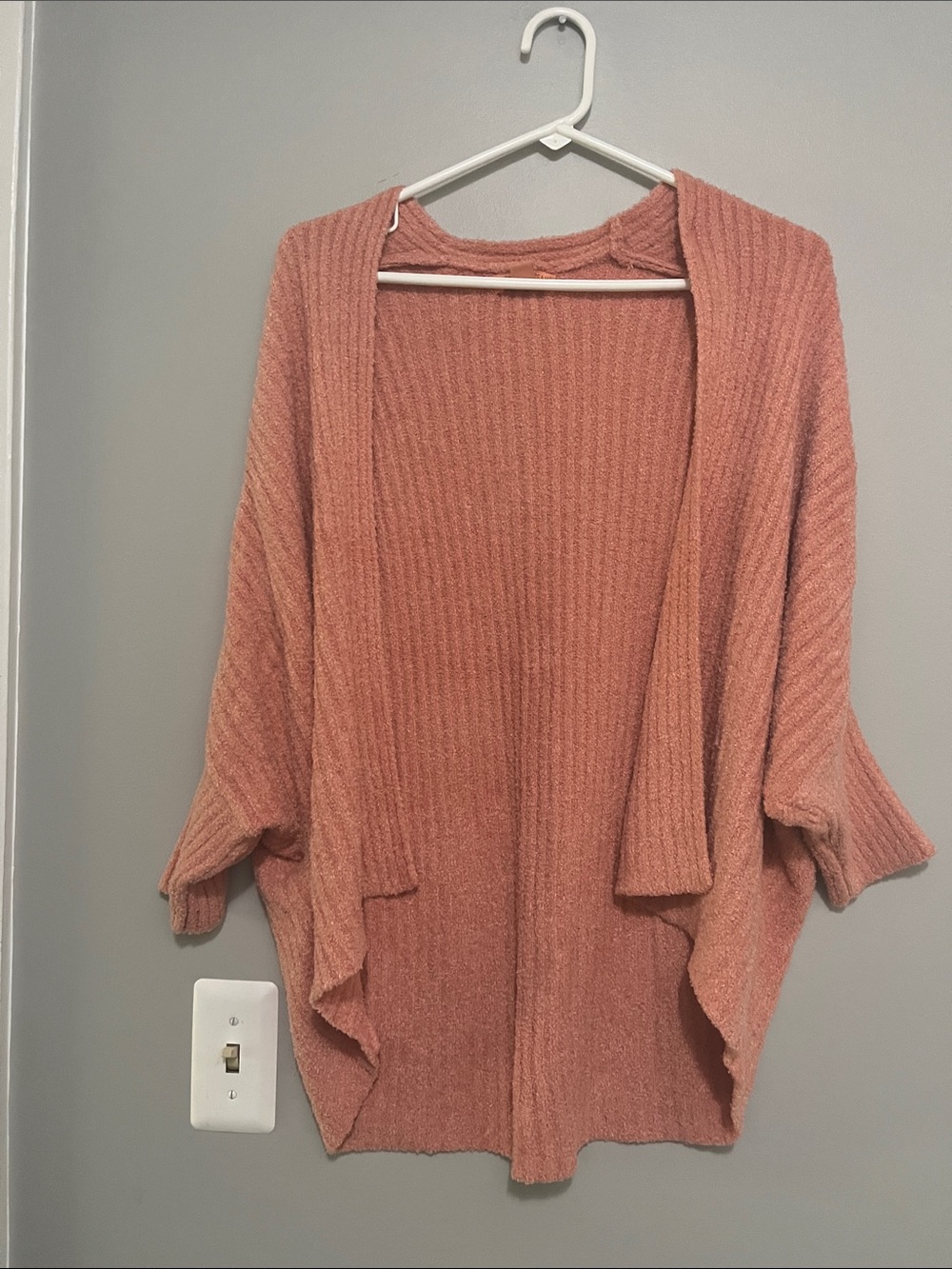 Barefoot Dreams S/M Cozy Open-Front Ribbed Cardigan Sweater